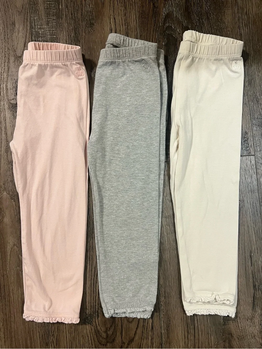 GAP Girls' 3-Pack Leggings — Pink, Gray & Cream